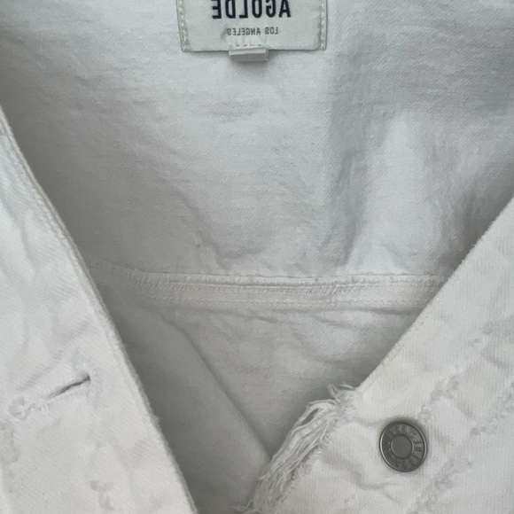 Stylish White Oversized Fit Denim Jacket - Picture 8 of 9